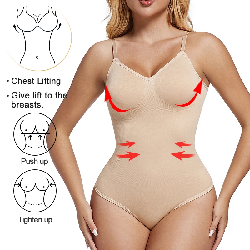 النساء عارية الذراعين الخامس ا - مراجعة Shapewear Bodysuit Firm وسعره