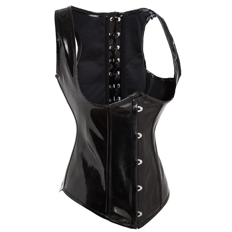 مشد قوطي من الجلد الصناعي ، ست - مراجعة Corset Waist Cinch وسعره