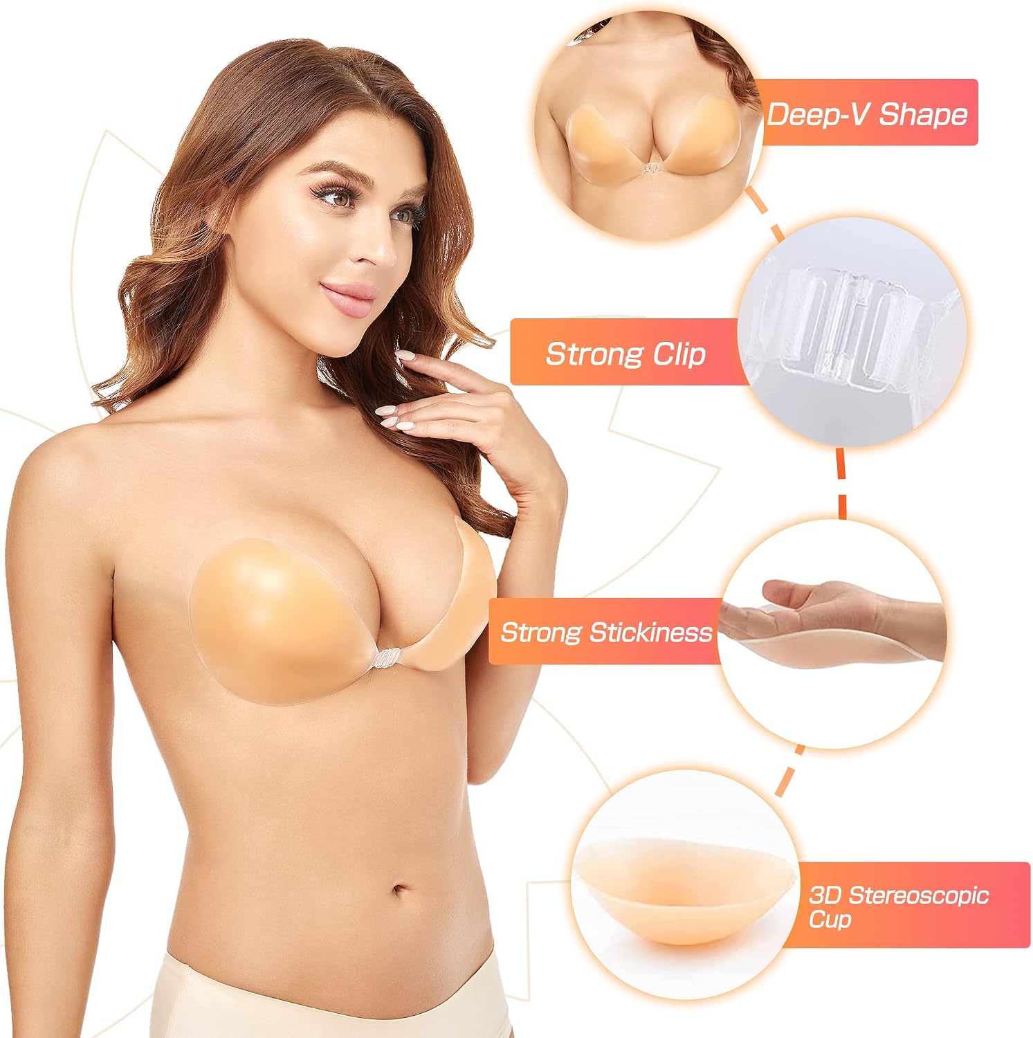 حمالة صدر سيليكونية صلبة بدون  - مراجعة Silicone Bra Adhesive وسعره